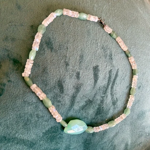 3 FOR $40: Semi-precious gemstone beaded necklace - Picture 2 of 5